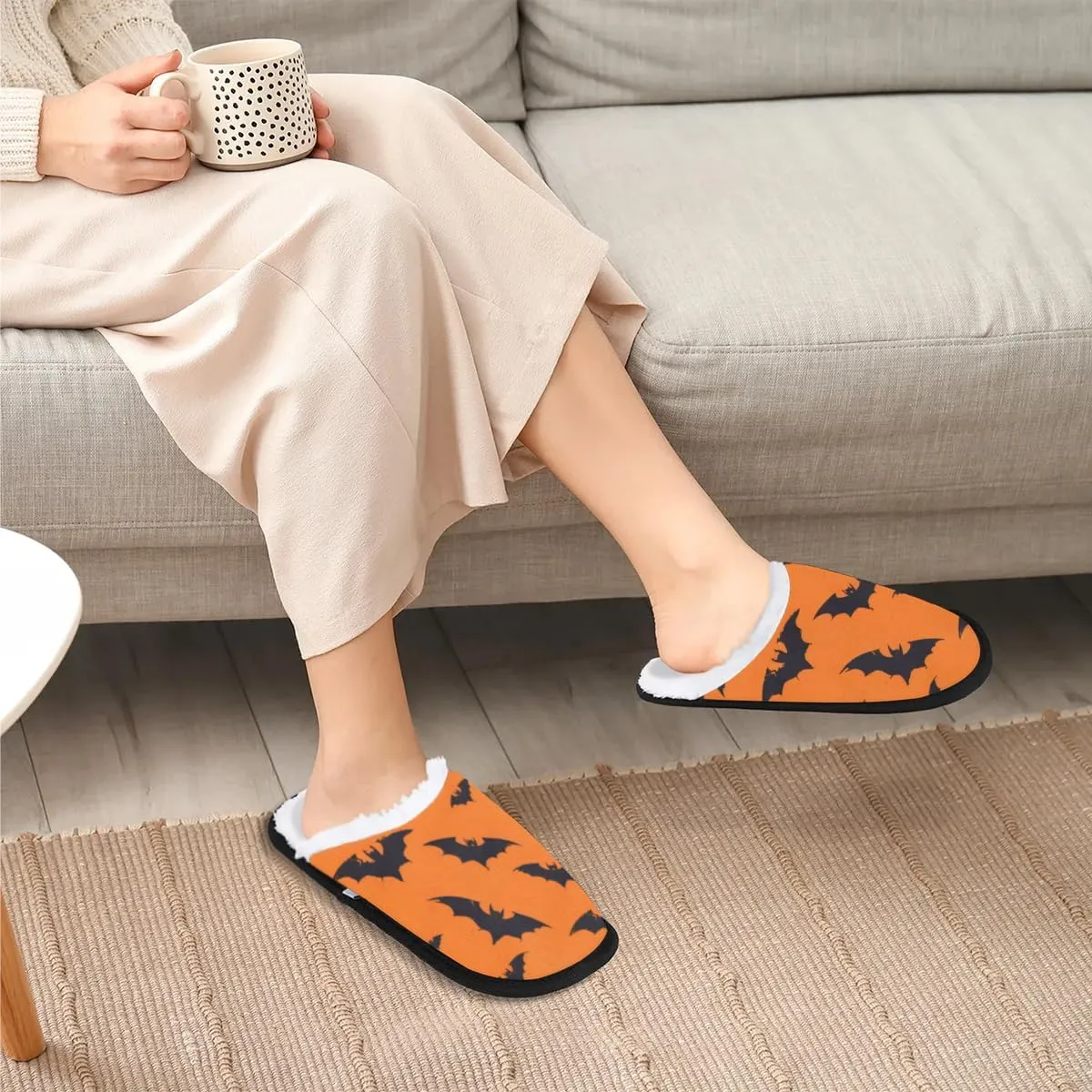 Maple Leaves Rustic Slippers for Women Soft Non-Slip Indoor Slippers Home Slippers