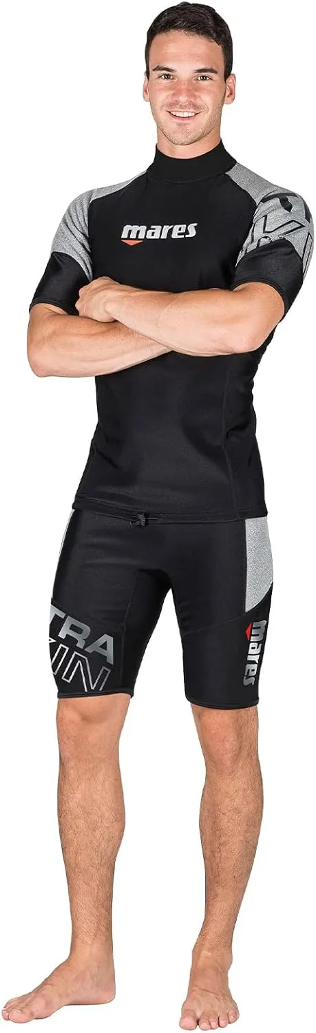 MARES Men's Ultra Skin Undersuit Cropped Shorts - UPF 50  Sun Protection Dive Skin Under Wetsuit Shorts for Water Sports