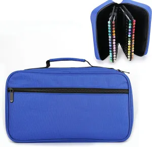 Marker Case, 60 Slots Blue Alcohol Marker Case Markers Carrying Bag Holder for Art Sketch Marker, Permanent Paint Marker, Dry Erase Marker, Repair Marker Pen, Color Highlighte Art Supplies