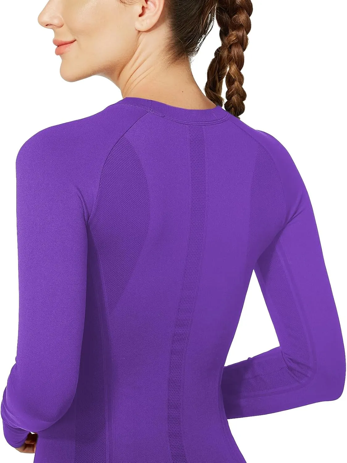 MathCat Workout Shirts for Women Long Sleeve, Workout Tops for Women, Quick Dry Gym Athletic Tops，Seamless Yoga Shirts