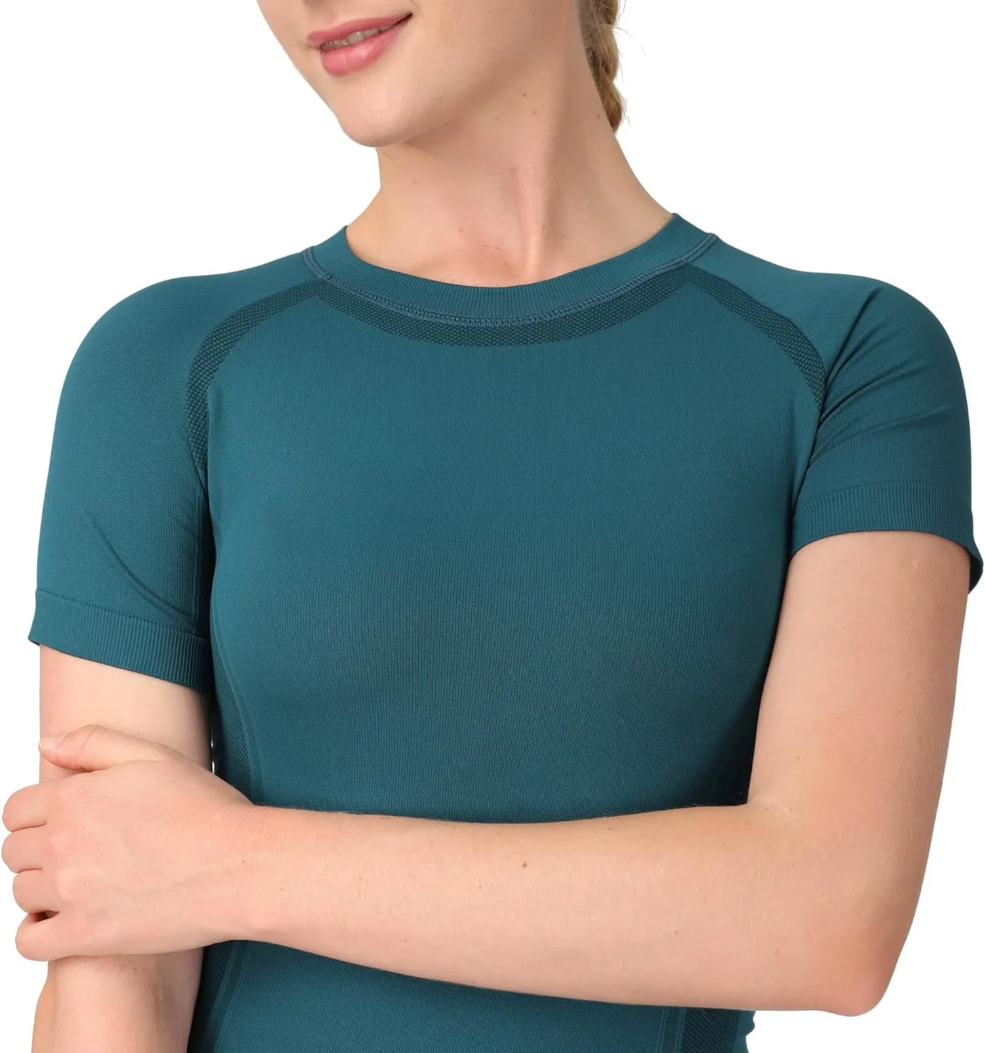 MathCat Workout Shirts for Women Short Sleeve, Workout Tops for Women, Quick Dry Gym Athletic Tops，Seamless Yoga Shirts
