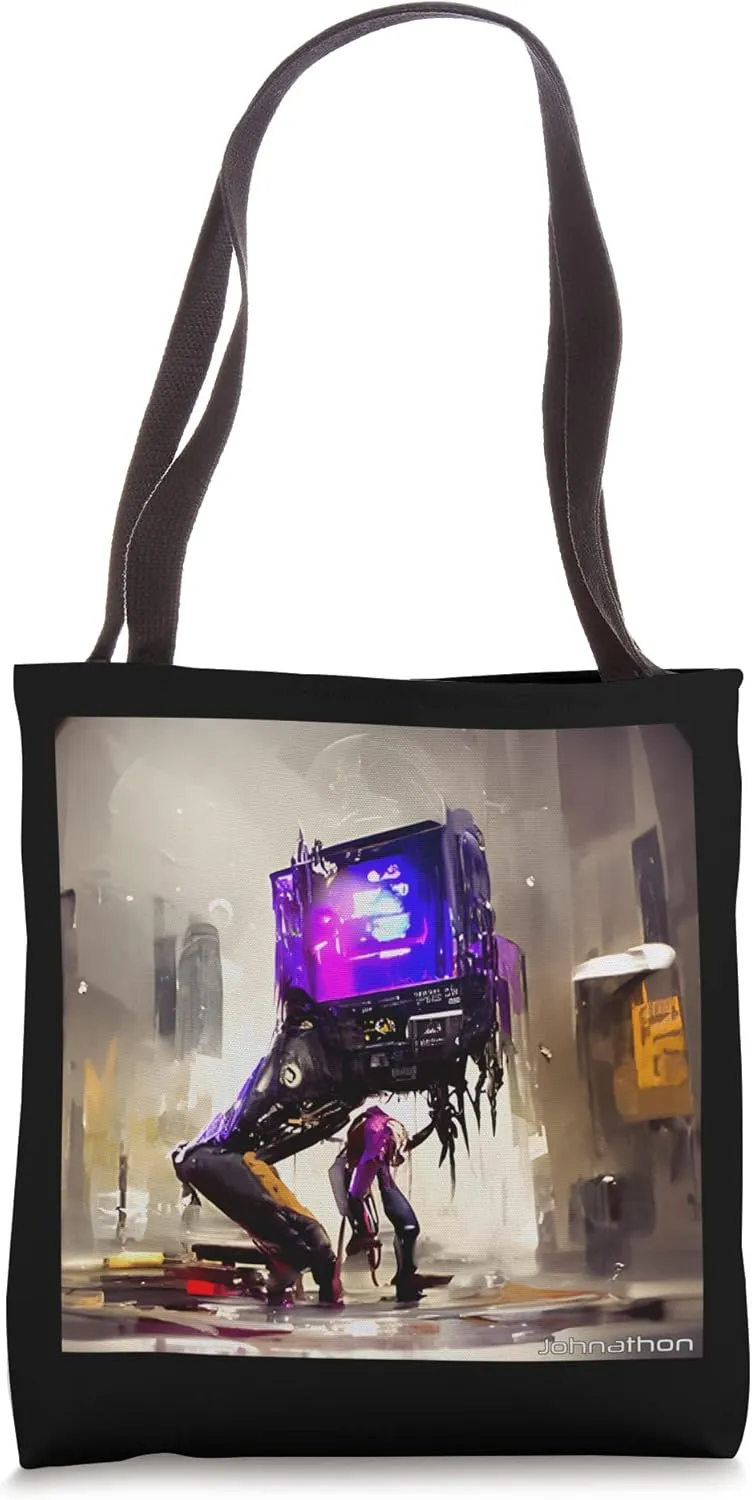 MEDIA SLAVE ORIGINAL AI DIGITALLY GENERATED ARTWORK Tote Bag