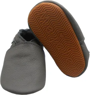 Mejale Baby Rubber Sole Shoes Boy Girl Infant Crawling Toddler Moccasins Leather Walking Anti-Slip Newborn Mini Kids Crib Boots