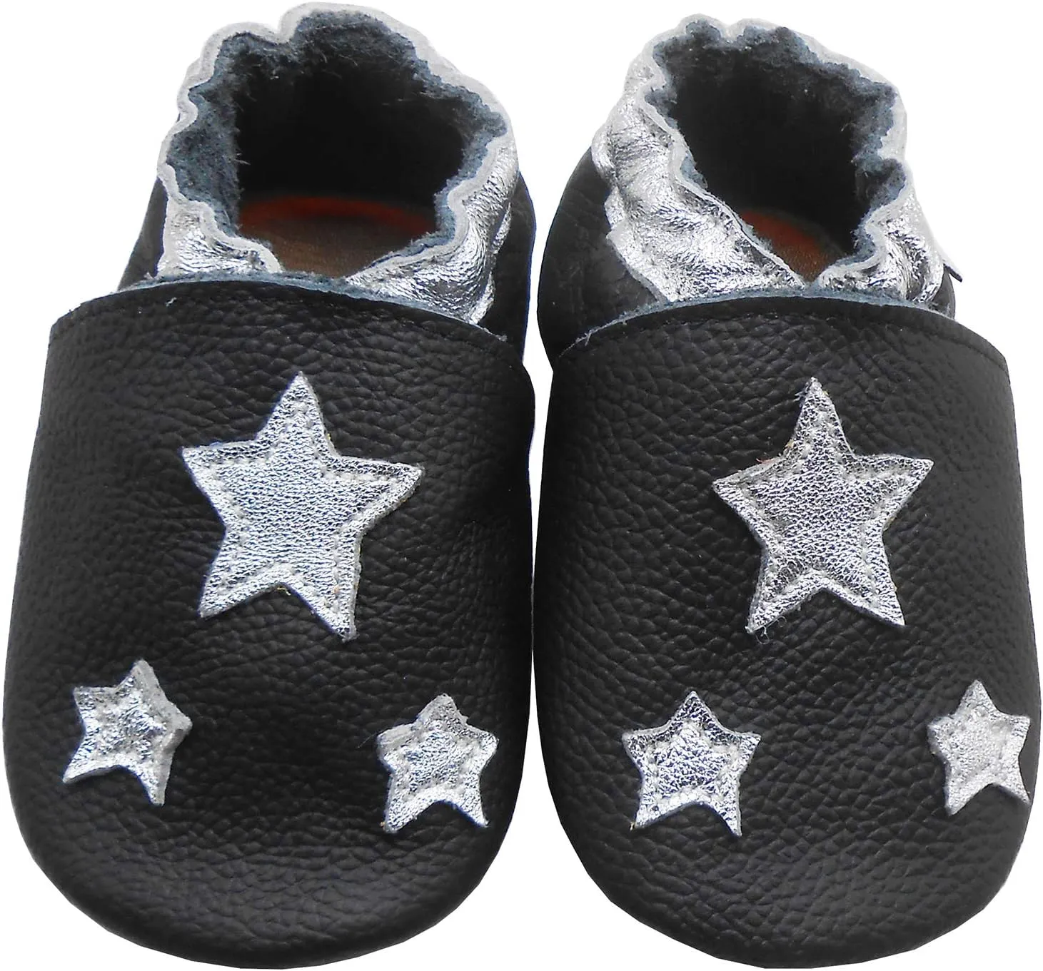Mejale Baby Rubber Sole Shoes Boy Girl Infant Crawling Toddler Moccasins Leather Walking Anti-Slip Newborn Mini Kids Crib Boots