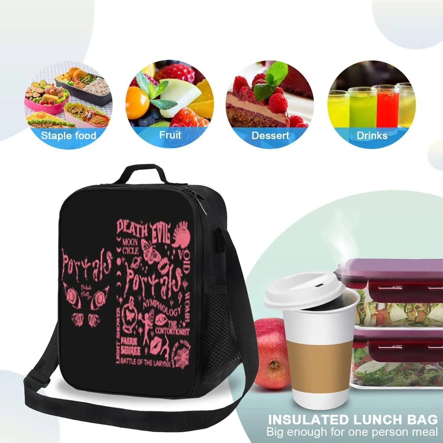 Mela-Nie Martinez Pink Shopping Bag, Suitable For Work, Picnics, And Daily Travel, Can Be Carried On One Shoulder