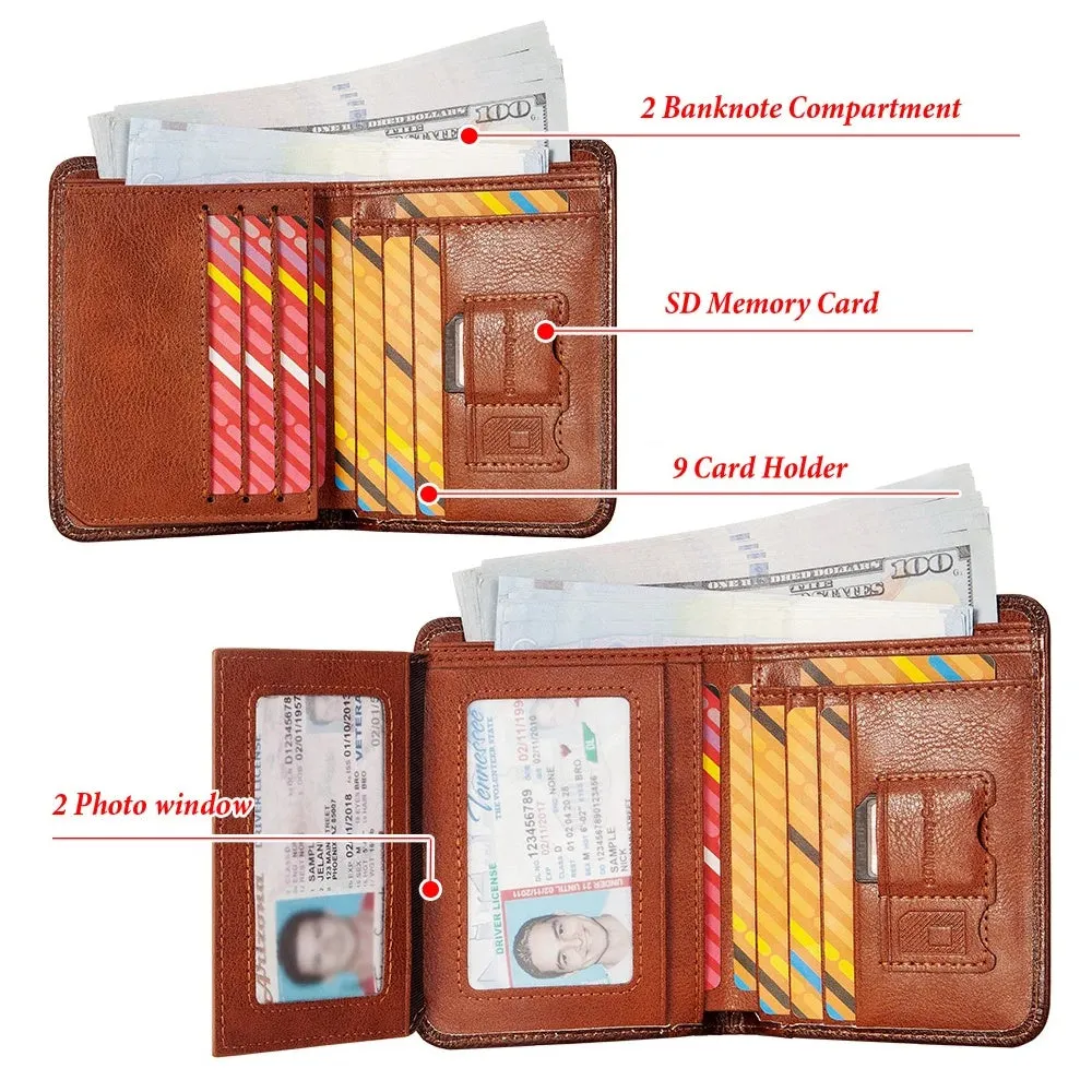 Men Wallet RFID Slim Multi Function Money Bag