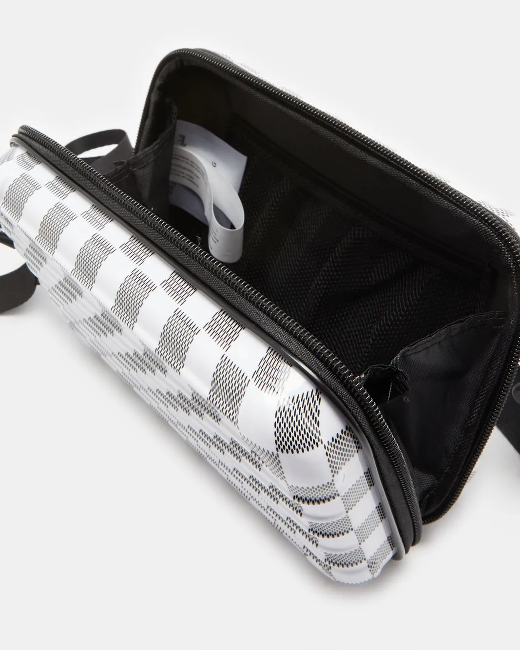 Men White Hard Case Pouch