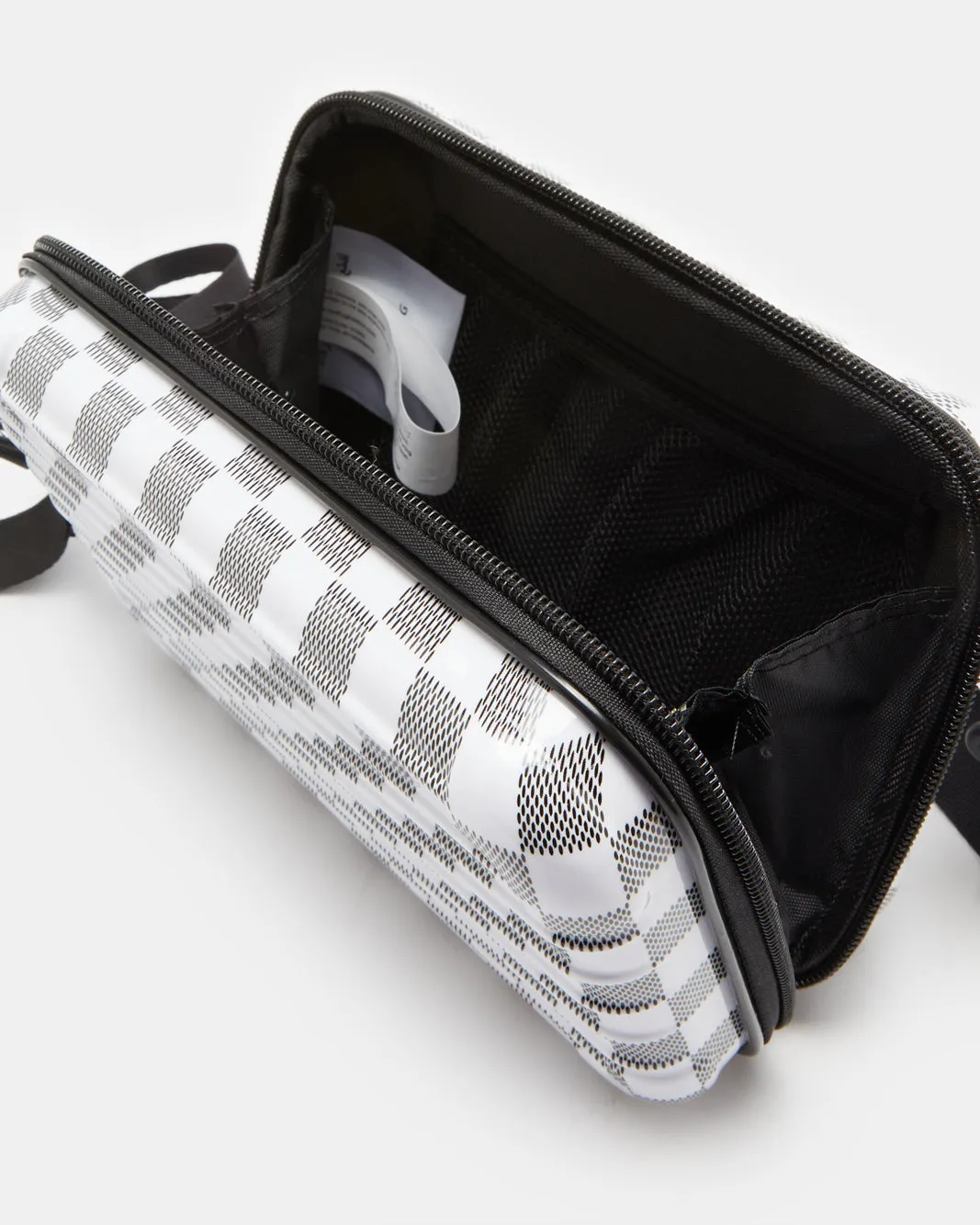 Men White Hard Case Pouch