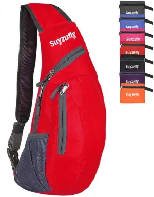 Men Women Foldable Sling Bags Shoulder Chest Backpack Crossbody Daypack for Cycling Walking Hiking