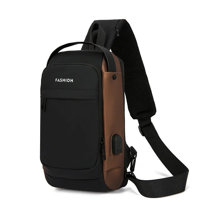 Men's Beautiful Creative Multifunctional Charging Port Men's Chest Bags