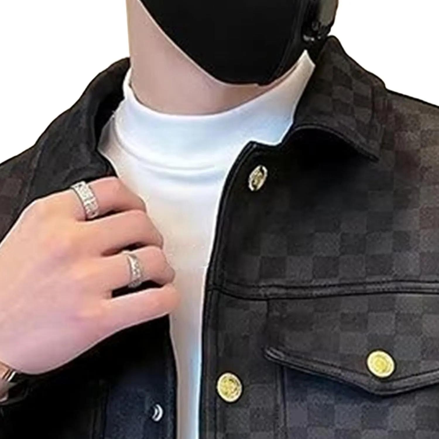 Men's Button Design Soft Leather Jacket Classic Lapel Car Moto Leathers Coat Male PU Outercoat Shirt Style Collar