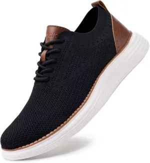 Men's Casual Dress Oxfords Shoes Mesh Lightweight Breathable Fashion Sneakers Business Walking Shoes