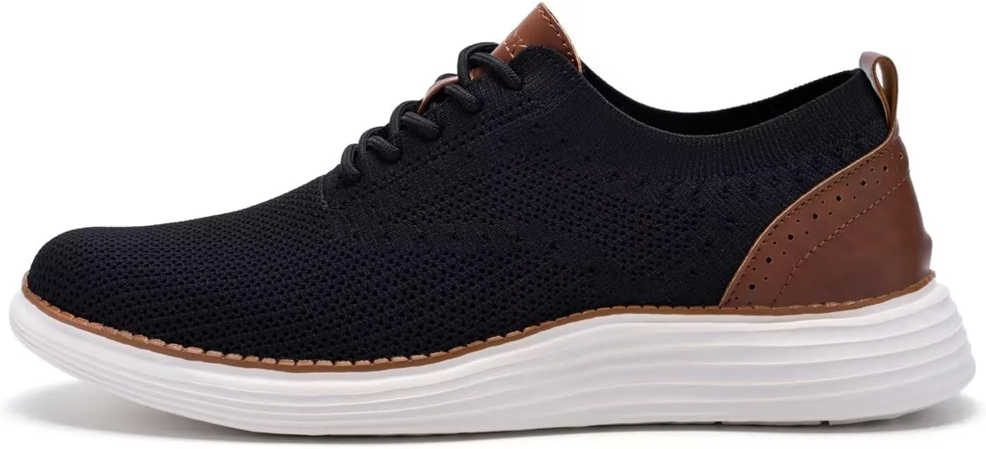 Men's Casual Dress Oxfords Shoes Mesh Lightweight Breathable Fashion Sneakers Business Walking Shoes
