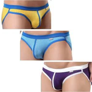 Men's Fashion Underwear Briefs Mesh Elastic Bikini Sports Shorts B1139