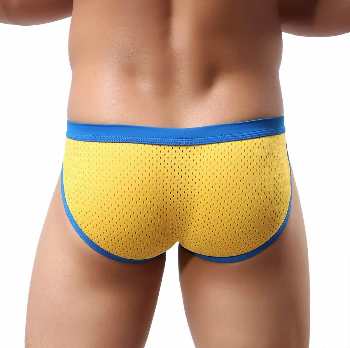 Men's Fashion Underwear Briefs Mesh Elastic Bikini Sports Shorts B1139