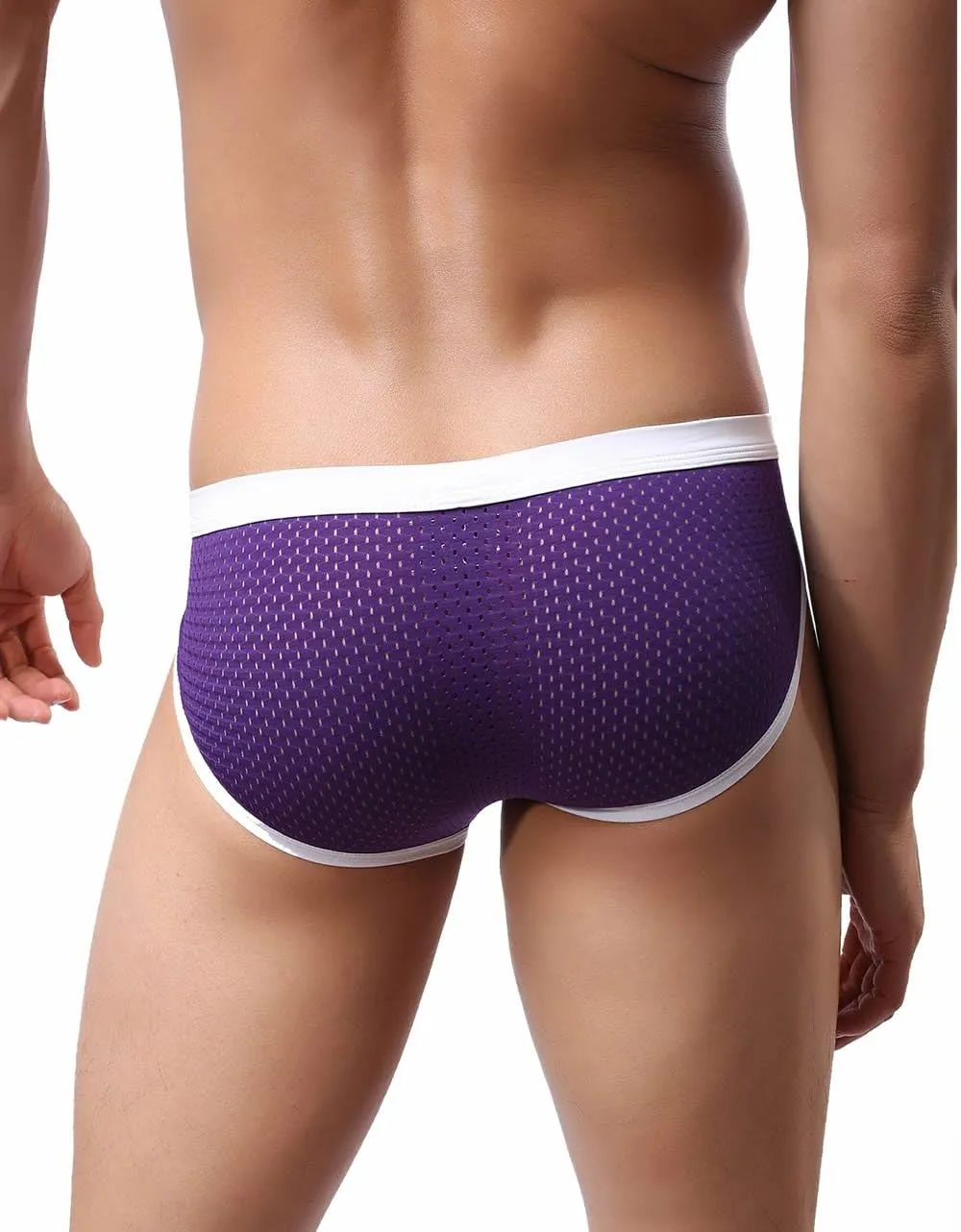 Men's Fashion Underwear Briefs Mesh Elastic Bikini Sports Shorts B1139