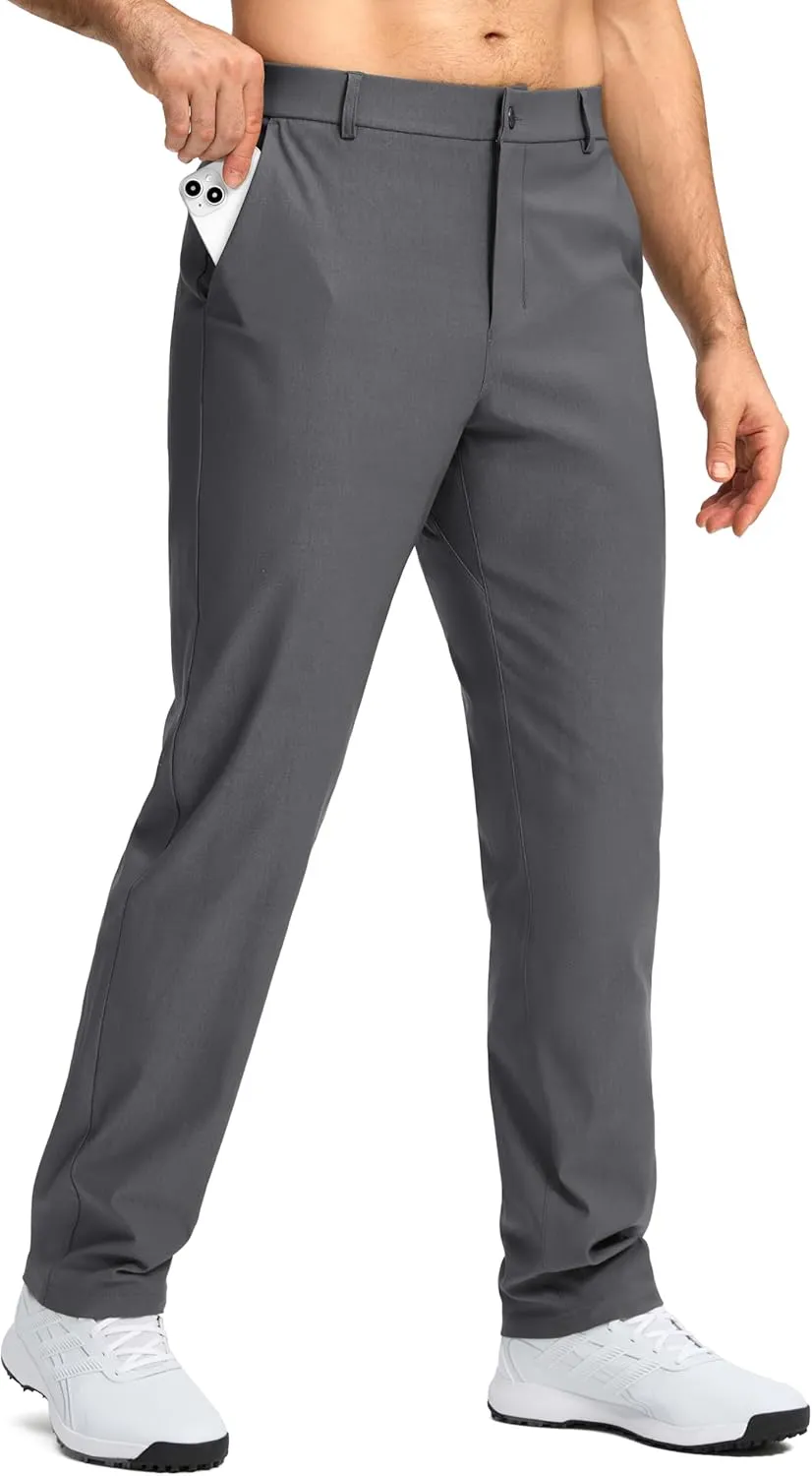 Mens Golf Pants 30"/32"/34" Stretch Dress Pants Quick Dry Casual Slacks Work Business Trousers for Men with Pockets