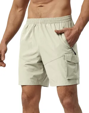 Men's Hiking Cargo Shorts Lightweight Quick Dry Athletic Shorts with Multi Pocket for Workout Golf Camping Casual