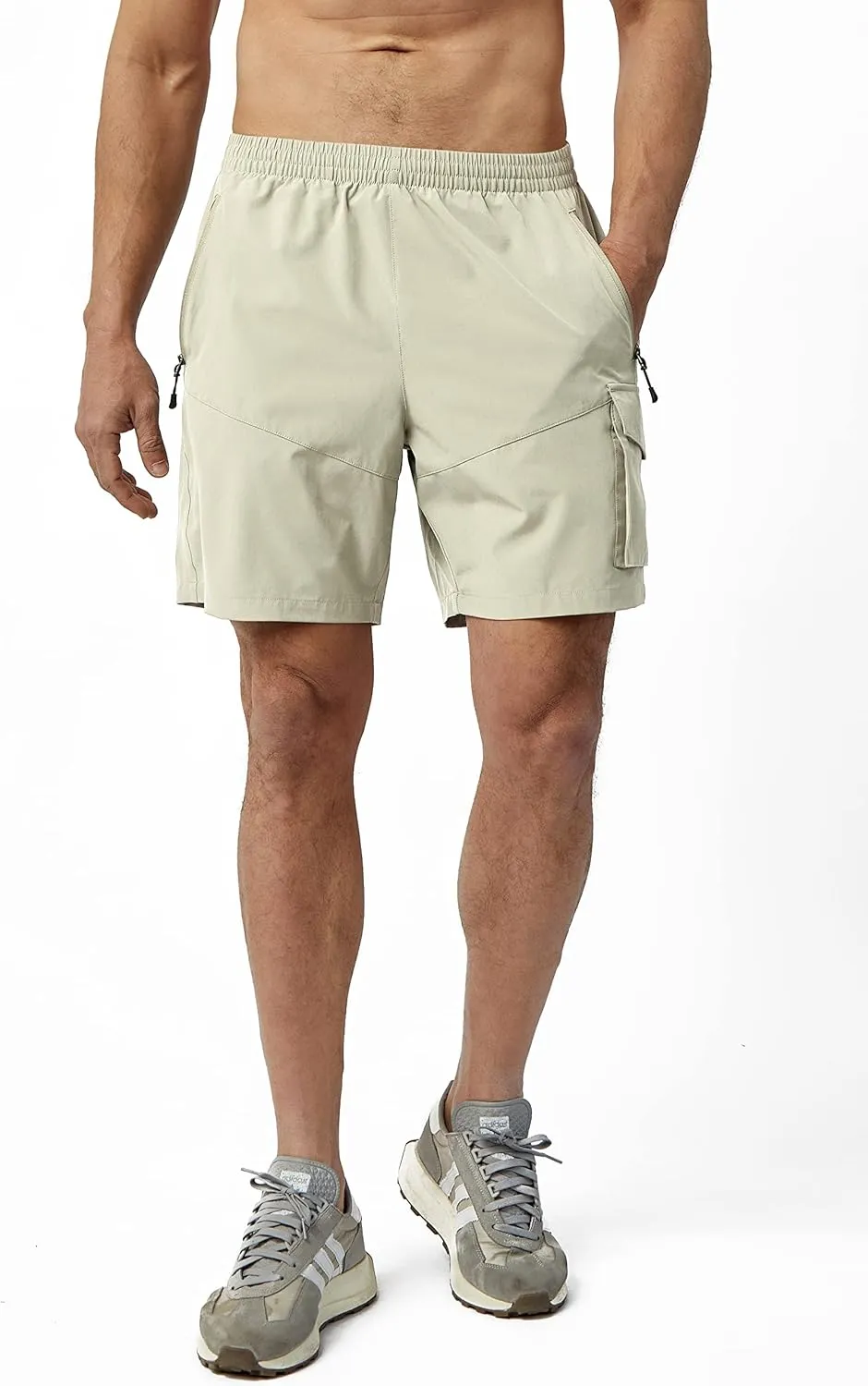 Men's Hiking Cargo Shorts Lightweight Quick Dry Athletic Shorts with Multi Pocket for Workout Golf Camping Casual