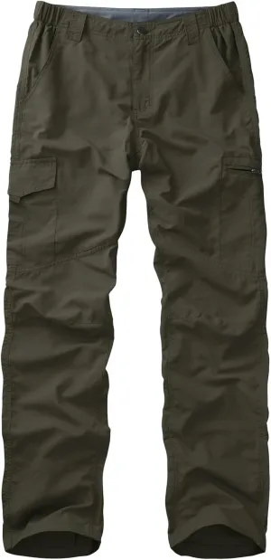 Mens Hiking Pants Lightweight Quick Dry Zip Off Safari Camping Fishing Travel boy Scout Pants