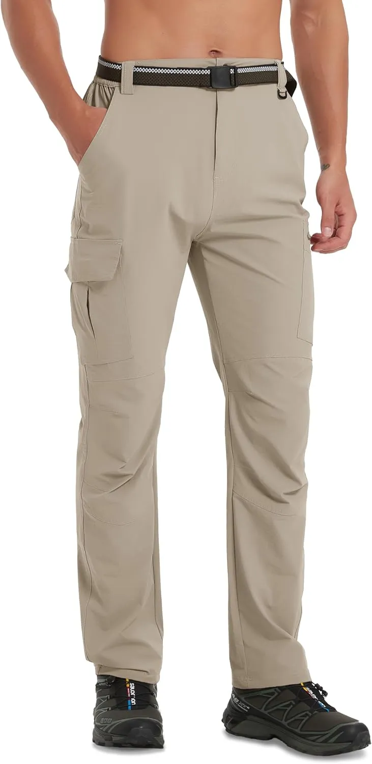 Men's Hiking Pants Quick-Dry Lightweight Waterproof Travel Outdoor Camping Hunting Fishing Work Cargo Pants