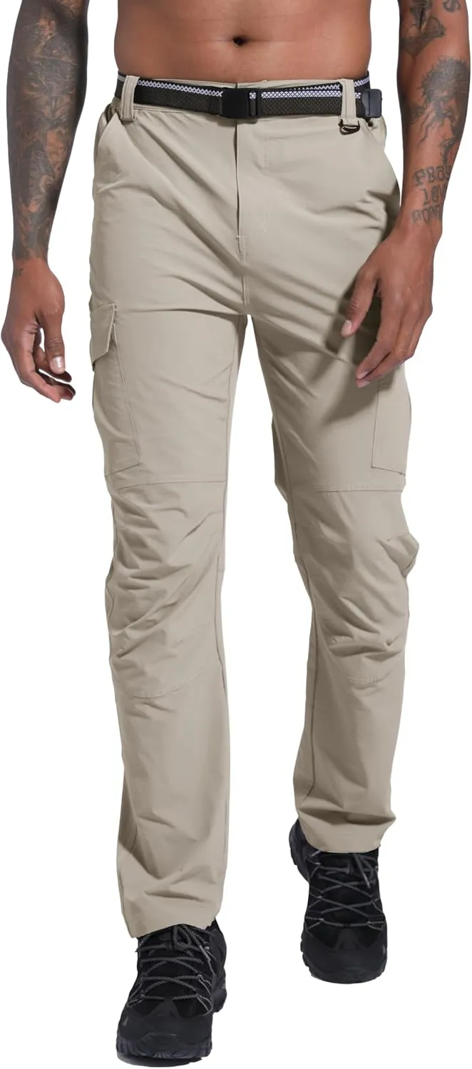Men's Hiking Pants Quick-Dry Lightweight Waterproof Travel Outdoor Camping Hunting Fishing Work Cargo Pants