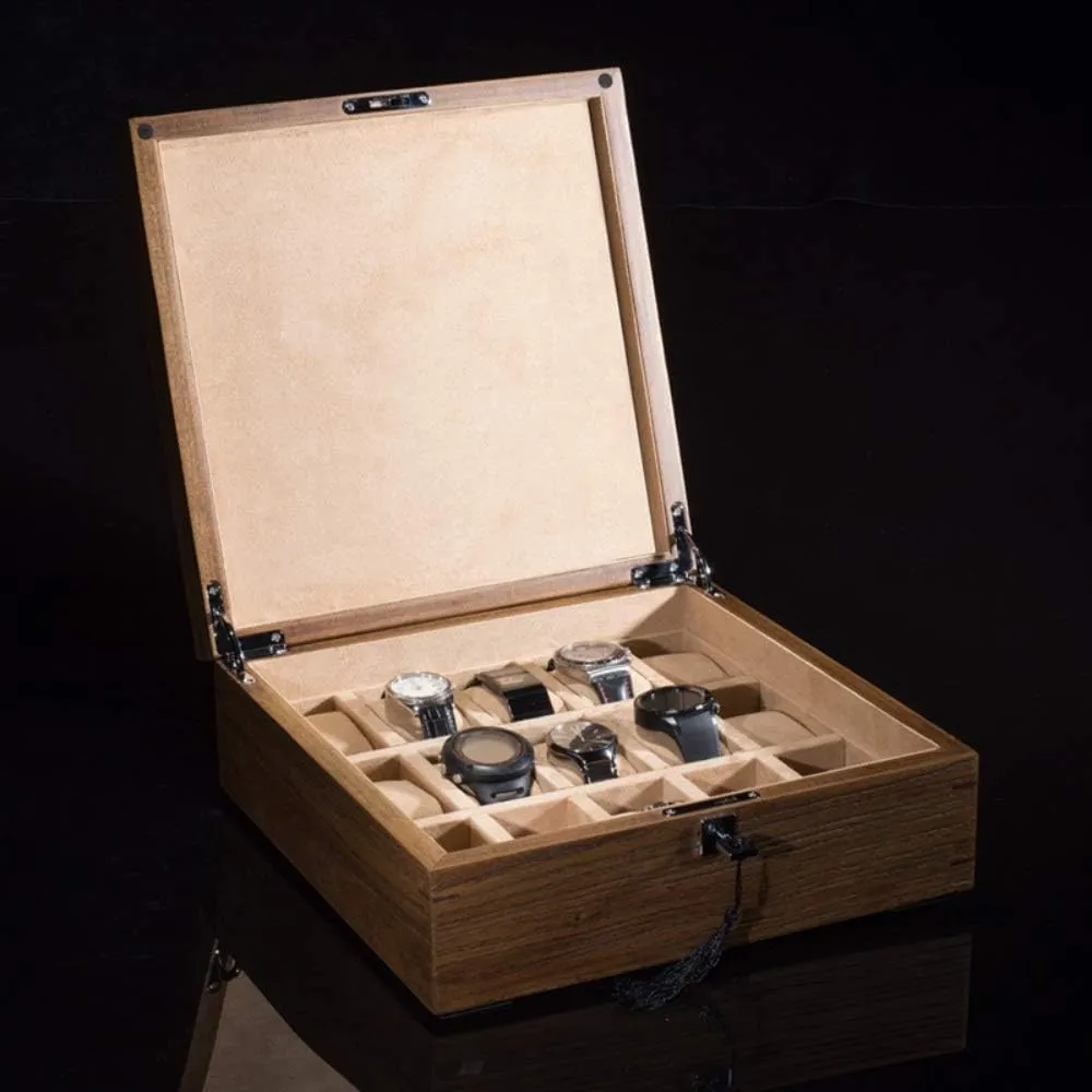 Mens Jewellery Box Watch Box, Simple and Fashionable Household Solid Wood Wooden Multi-Position Collection Box Watch Box Jewelry Finishing Storage Display Box Watch case Lofty Ambition Watch Gift Box