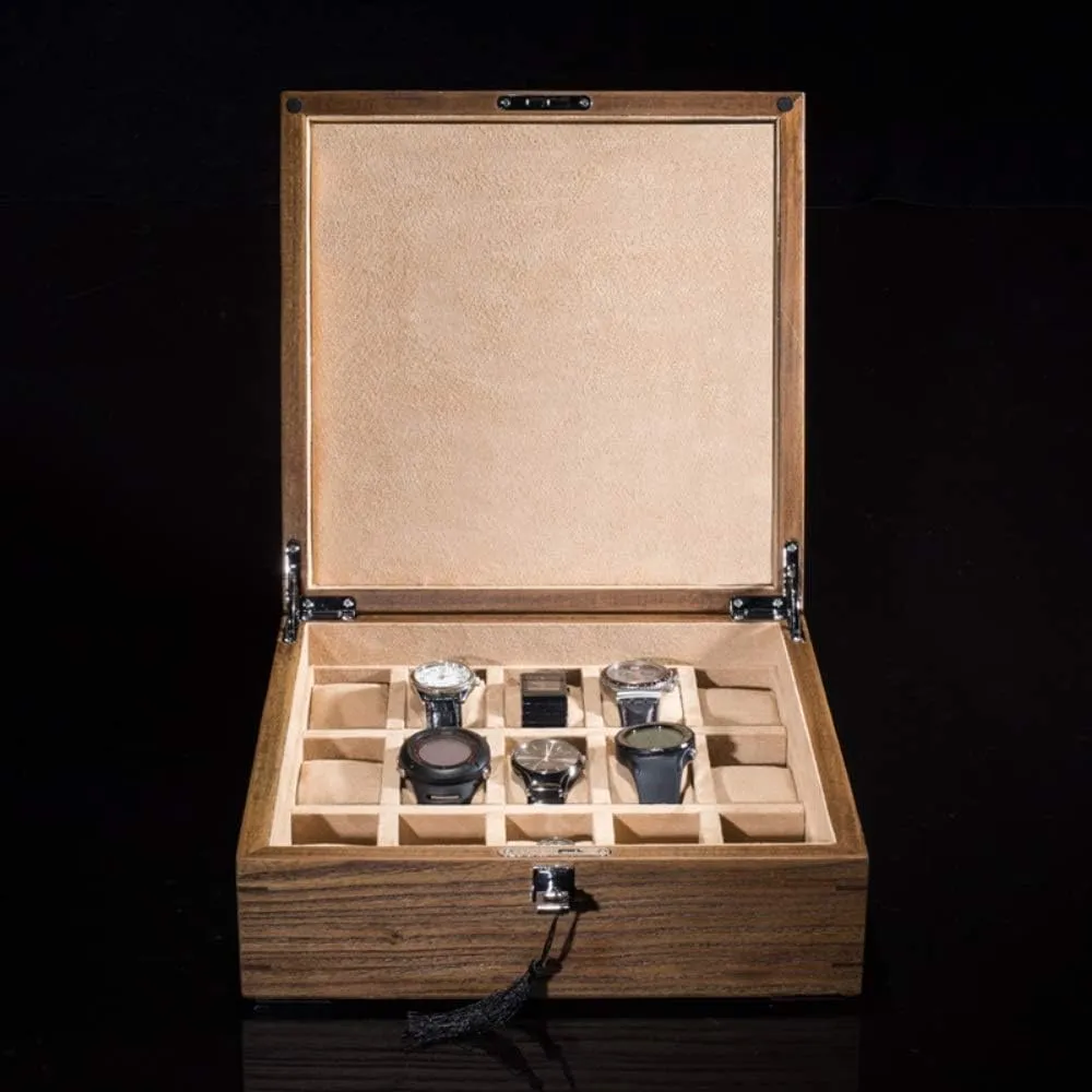 Mens Jewellery Box Watch Box, Simple and Fashionable Household Solid Wood Wooden Multi-Position Collection Box Watch Box Jewelry Finishing Storage Display Box Watch case Lofty Ambition Watch Gift Box