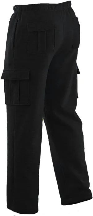 Mens Long Cargo Pants Sweatpants Truck Fleece Lined with Elastic Waistband, Fleeced Cargo Pants S-XXL