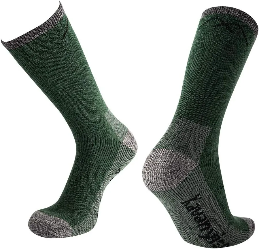 Men's Merino Wool Hiking Socks Breathable Athletic Crew Thicken