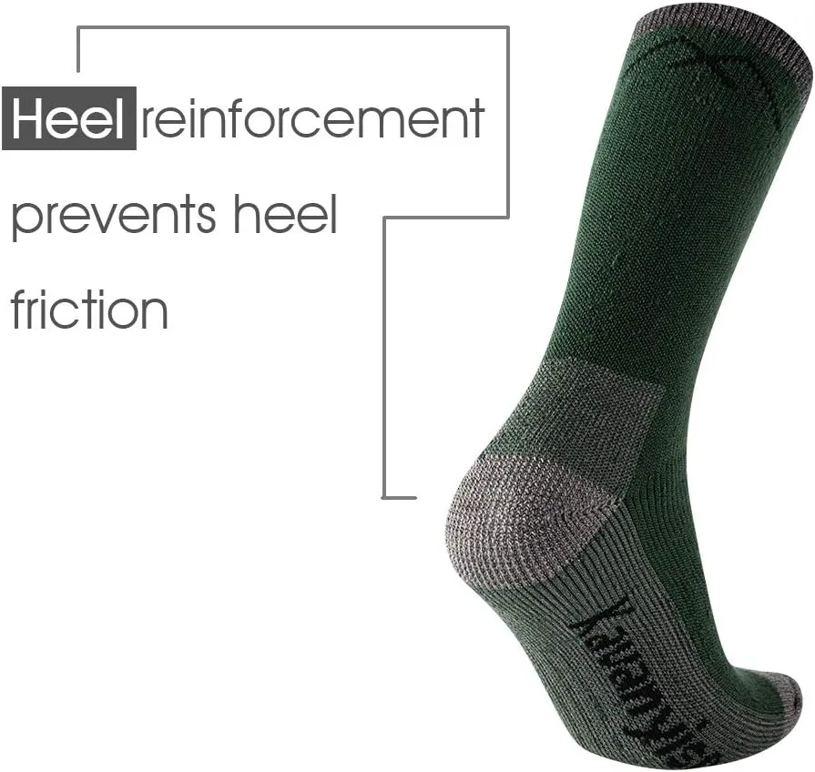 Men's Merino Wool Hiking Socks Breathable Athletic Crew Thicken