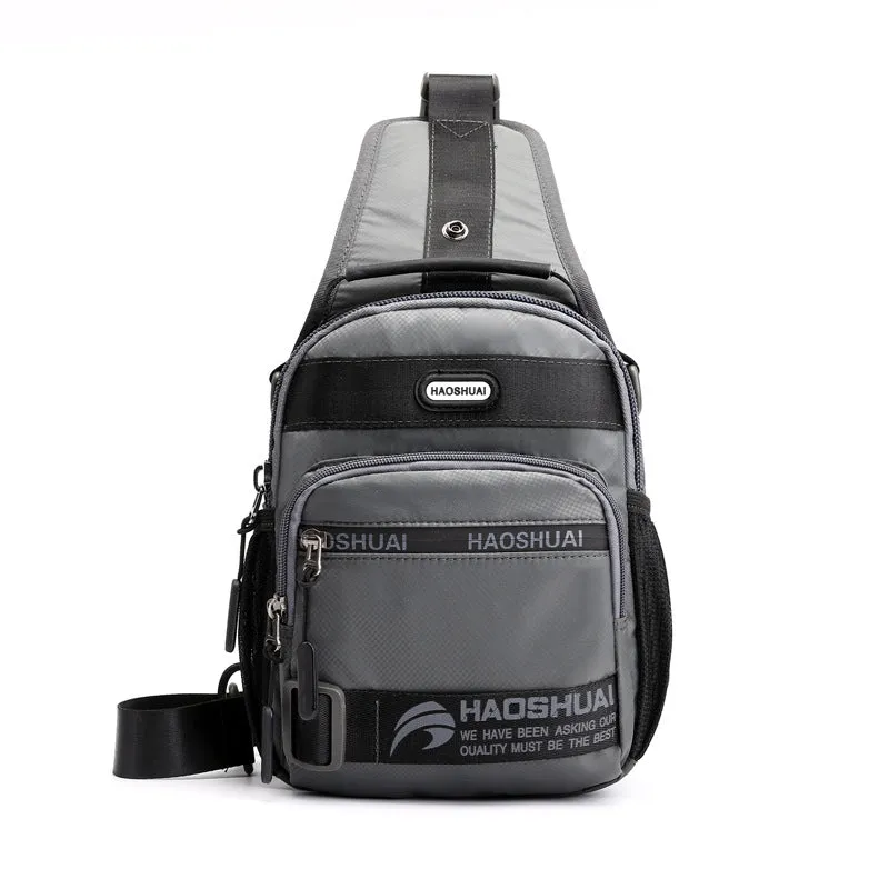 Men's Multifunctional Trendy Waterproof Nylon Cloth Lightweight Men's Chest Bags