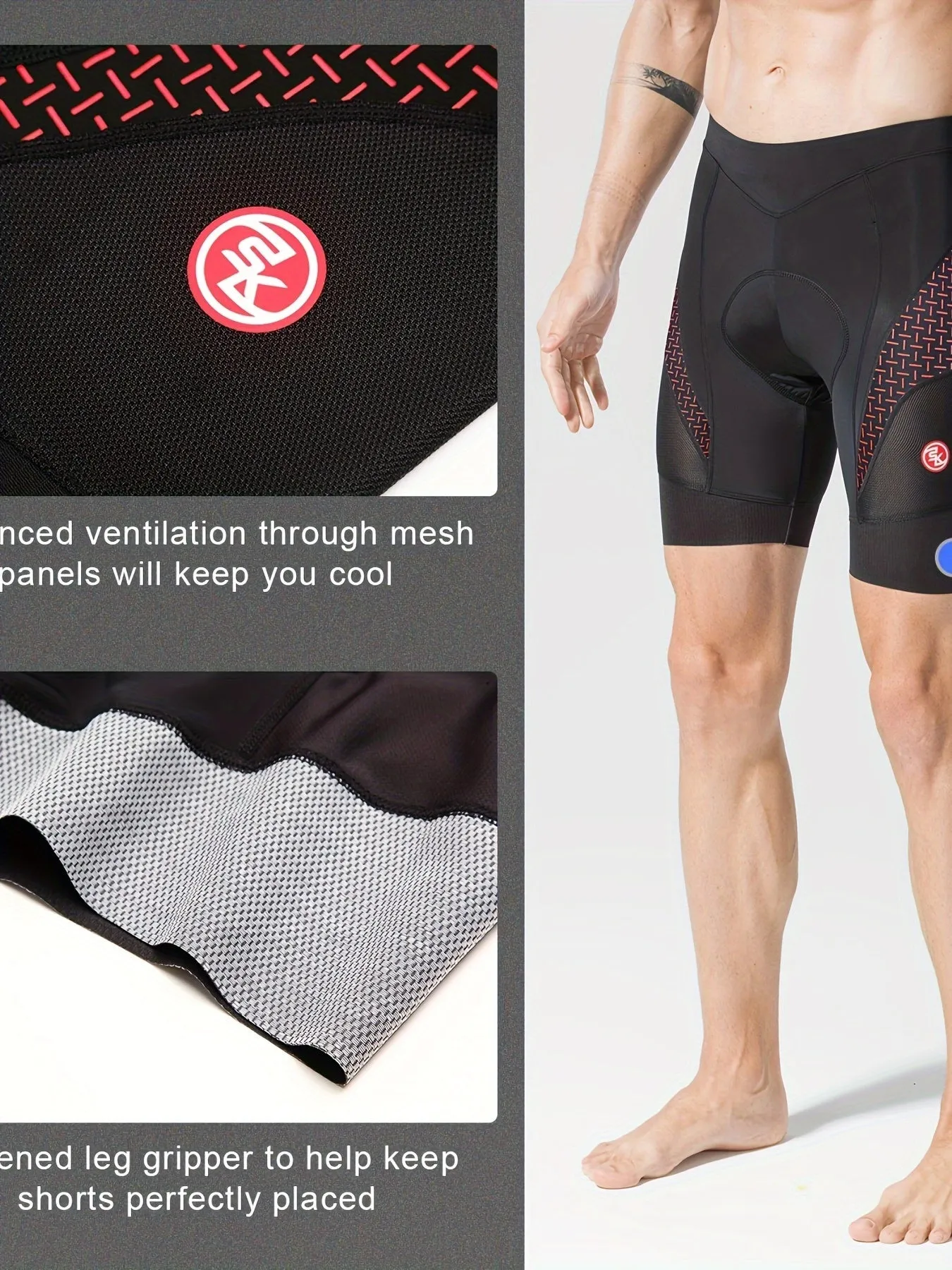 Men's Padded Souke Sports Cycling Shorts Bicycle Riding Half Pants Bike Biking Cycle Tights