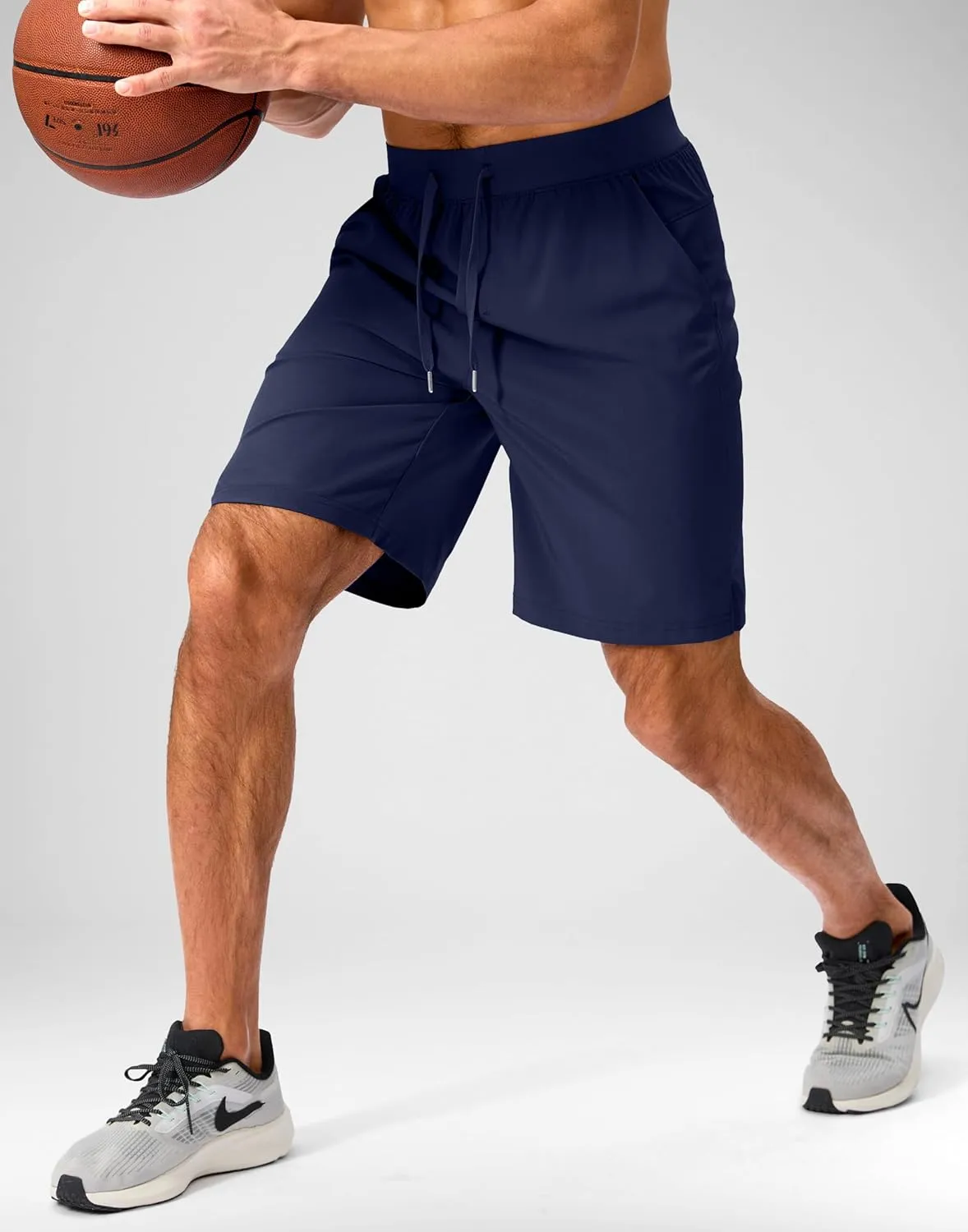 Men's Running Shorts with Zipper Pockets 7"/ 5" / 9" Lightweight Quick Dry Basketball Gym Workout Athletic Shorts for Men