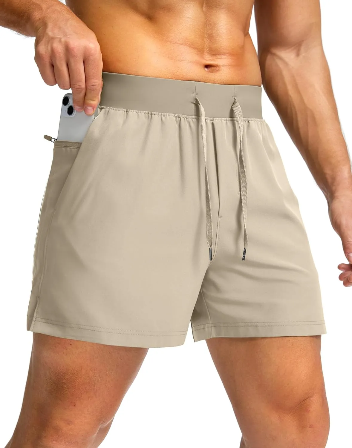 Men's Running Shorts with Zipper Pockets 7"/ 5"/ 9" Lightweight Quick Dry Basketball Gym Workout Athletic Shorts for Men