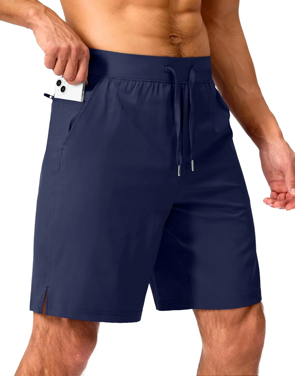 Men's Running Shorts with Zipper Pockets 7"/ 5" / 9" Lightweight Quick Dry Basketball Gym Workout Athletic Shorts for Men