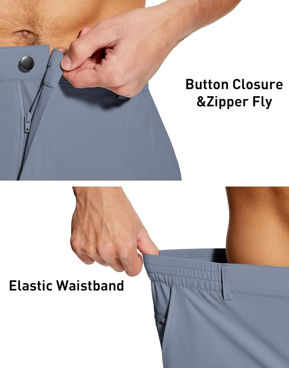 Mens Stretch Dress Shorts 9 Inch Lightweight Quick Dry Hiking Golf Shorts for Men Casual Outdoor Work 3 Pockets