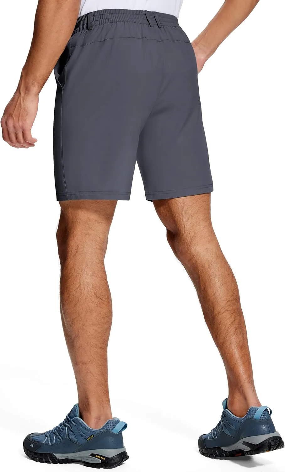 Mens Stretch Golf Shorts 7 Inch Inseam Quick Dry Lightweight Dress Shorts for Men with Zipper Pockets Hiking