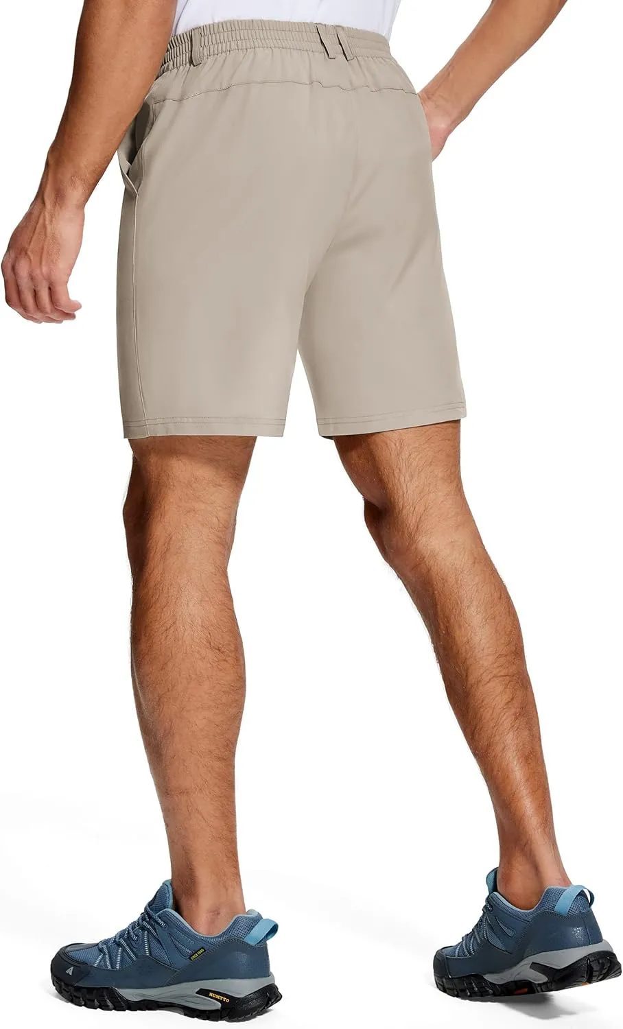 Mens Stretch Golf Shorts 7 Inch Inseam Quick Dry Lightweight Dress Shorts for Men with Zipper Pockets Hiking