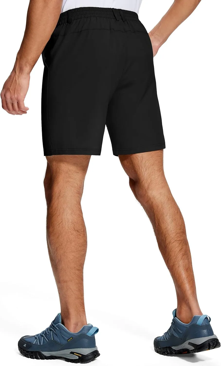 Mens Stretch Golf Shorts 7 Inch Inseam Quick Dry Lightweight Dress Shorts for Men with Zipper Pockets Hiking