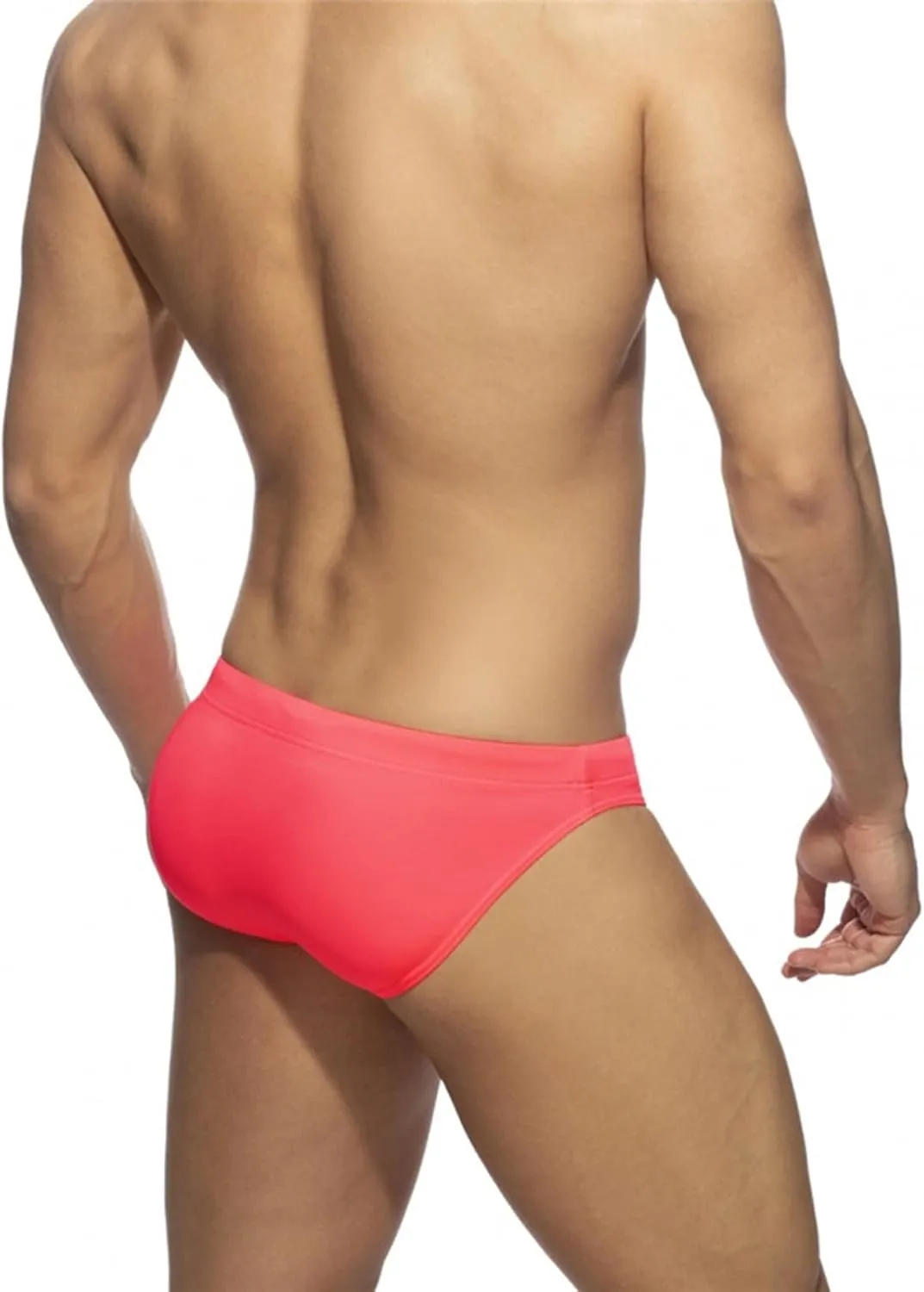 Mens Swim Briefs Sexy Bikini Swimwear Quick Dry Drawstring Retro Swimsuit with Pad