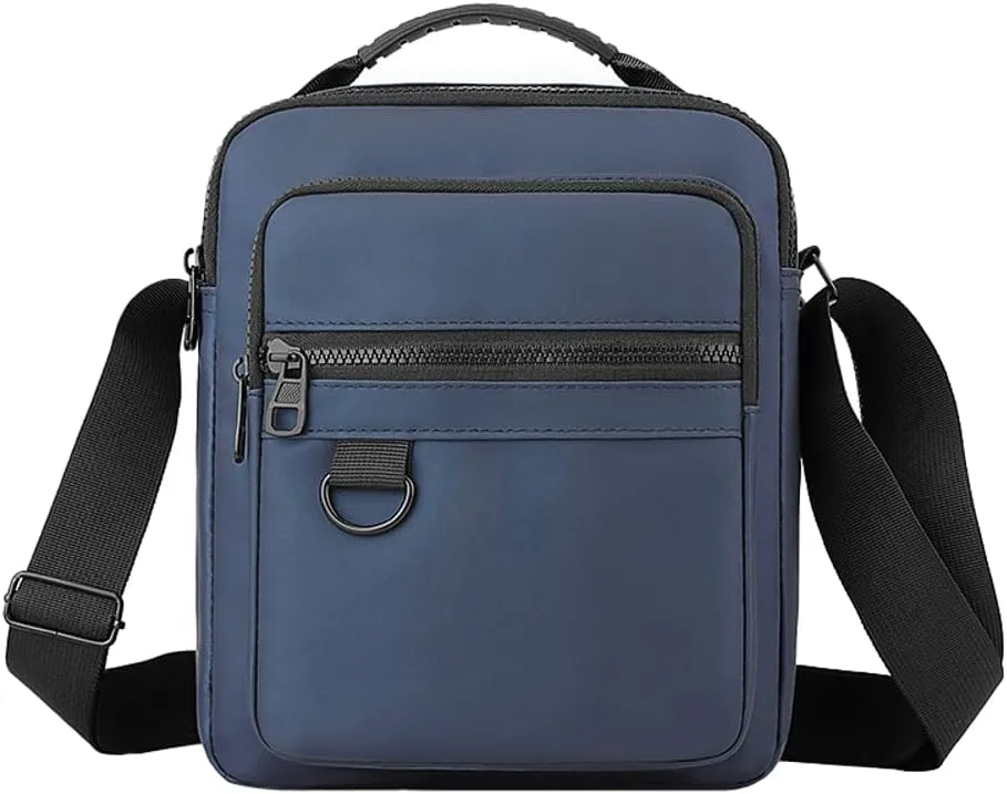 Men's Water-Resistant Oxford Messenger Bag– Large Capacity Shoulder Sling Pack for Work Travel Laptop Essentials