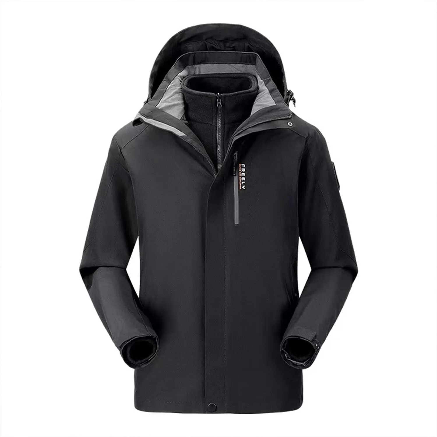 Mens Waterproof Ski Jacket Winter Windproof Snow Coat Outdoor Hiking Parka Raincoat Multi Pockets