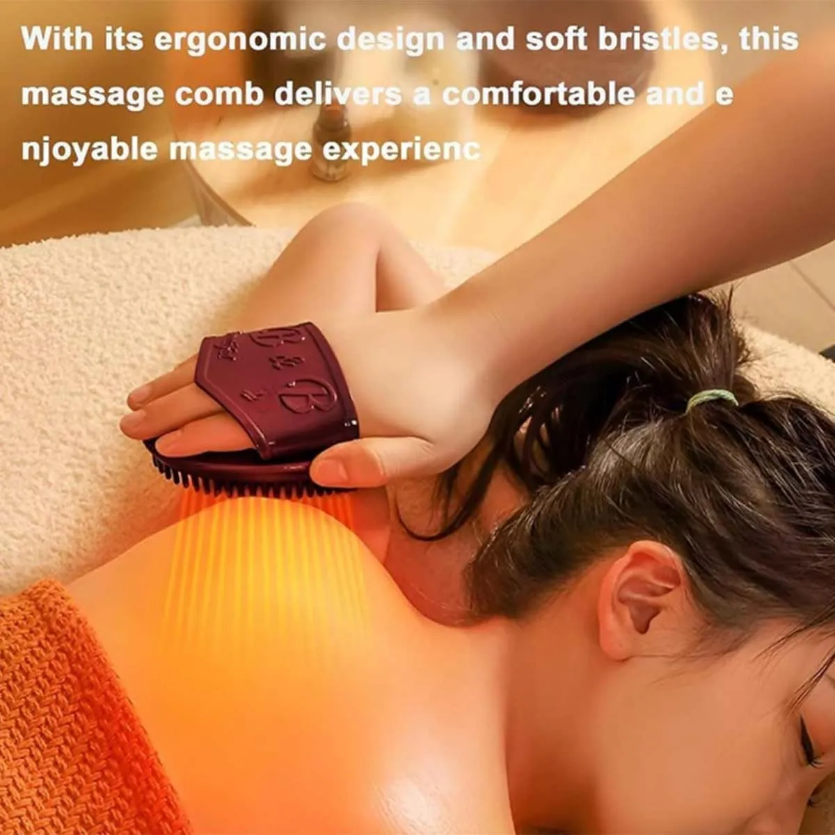 Meridian Brush Massage Brush,Beauty Salon Professional Custom Meridian Brush Set,Portable Acupressure Scalp Oil Comb,Full Body Relaxation Shiatsu Meridian Massage Brush,Soothing Muscle (Transparent)