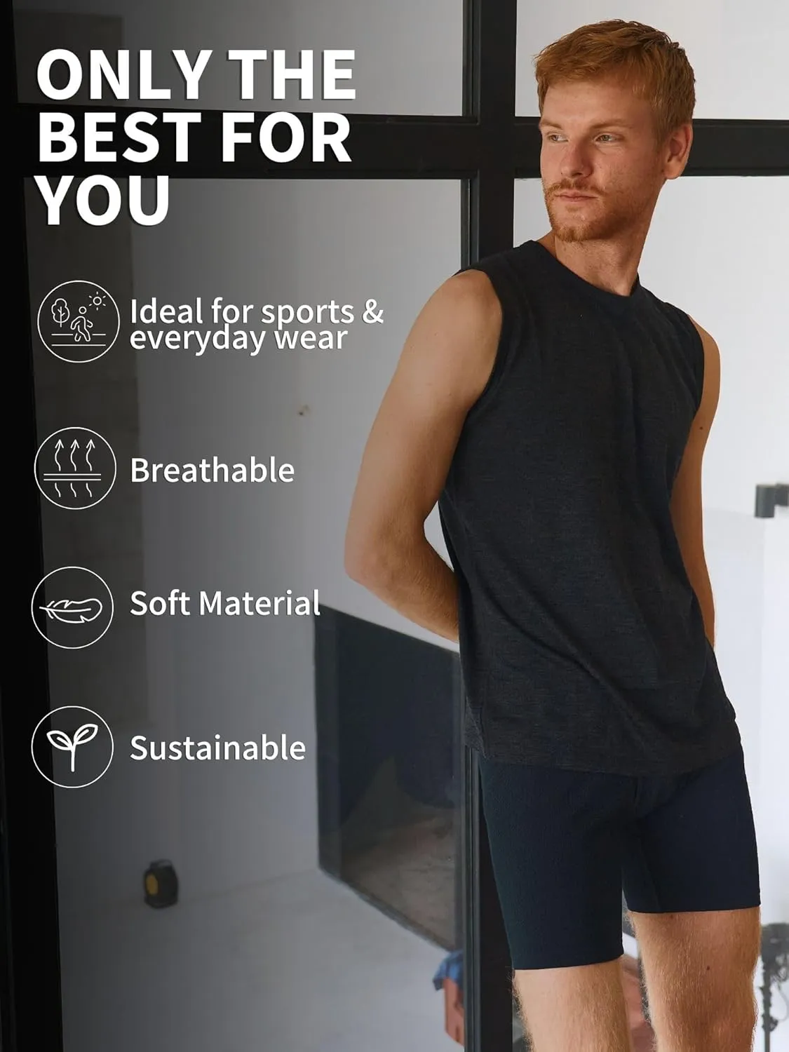 Merino.tech Merino Wool Boxer Briefs Men - Merino Wool Underwear Breathable Dry Fit Comfy Sports Base Layer for Men