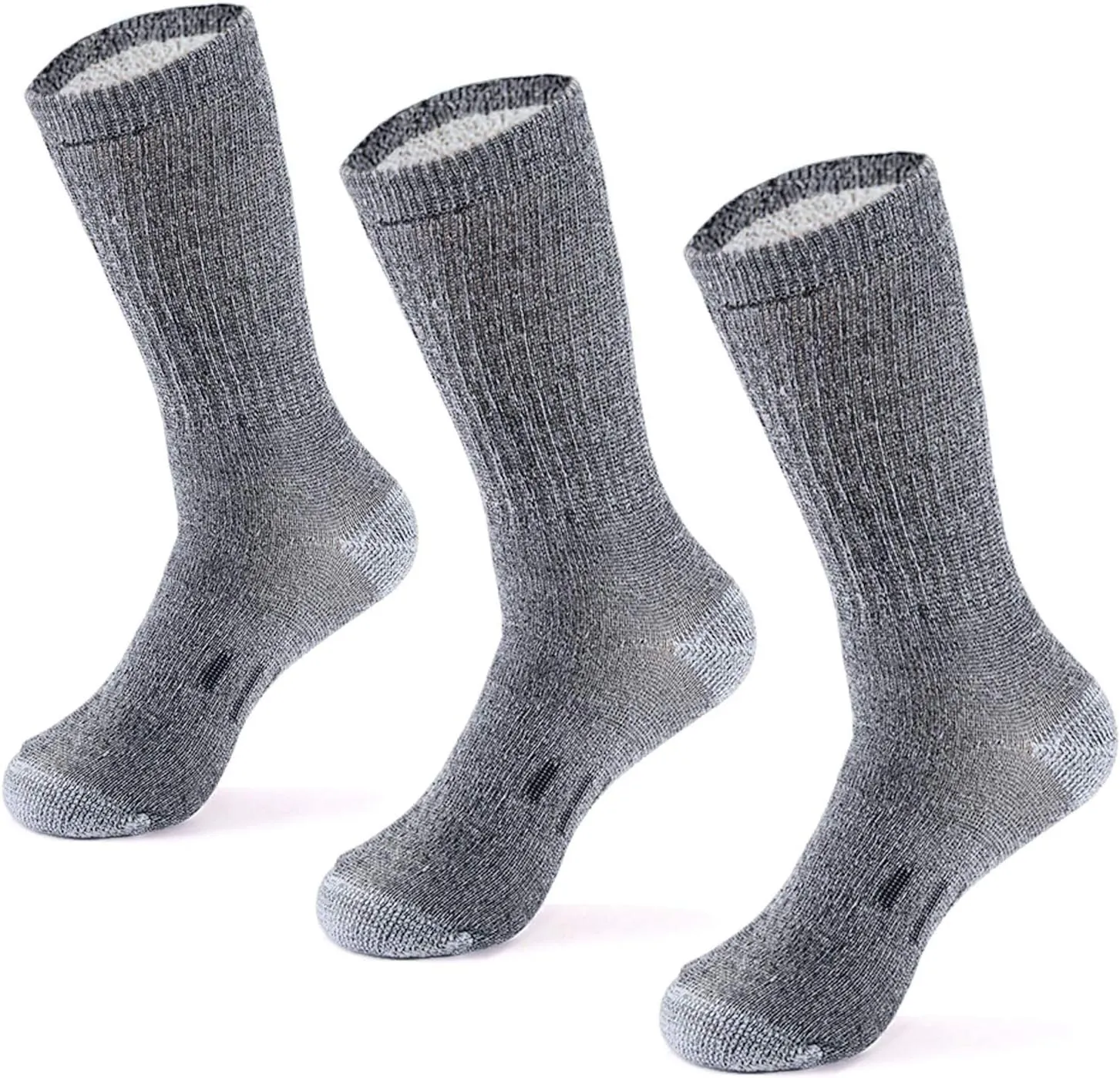 MERIWOOL Merino Wool Hiking Socks for Men and Women – 3 Pairs Midweight Cushioned – Warm n Breathable