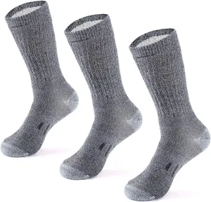 MERIWOOL Merino Wool Hiking Socks for Men and Women – 3 Pairs Midweight Cushioned – Warm n Breathable