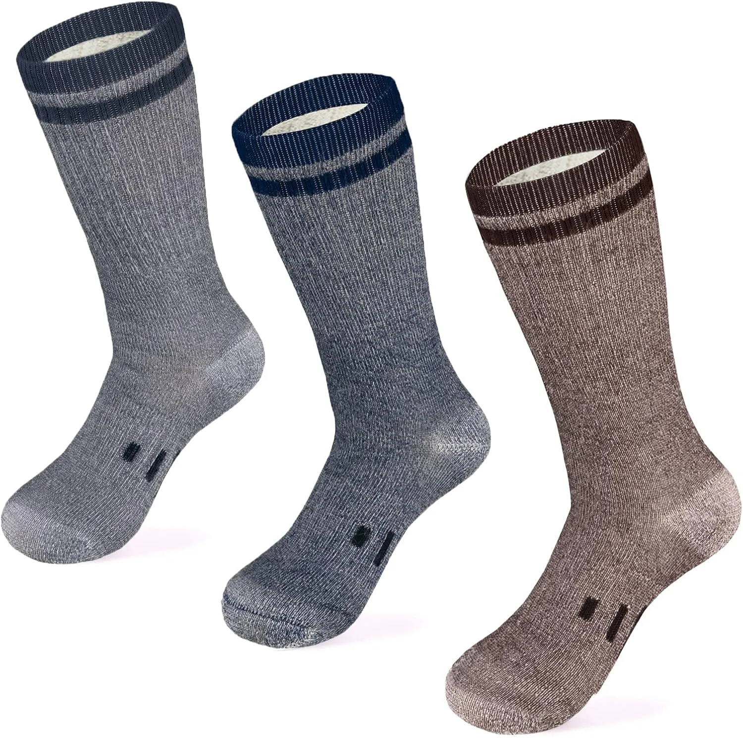 MERIWOOL Merino Wool Hiking Socks for Men and Women – 3 Pairs Midweight Cushioned – Warm n Breathable