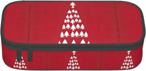 Merry Christmas Birch Tree Print Pencil Case,Pencil Pouch With Zipper Compartments,Pen Holder Bag/Organizer