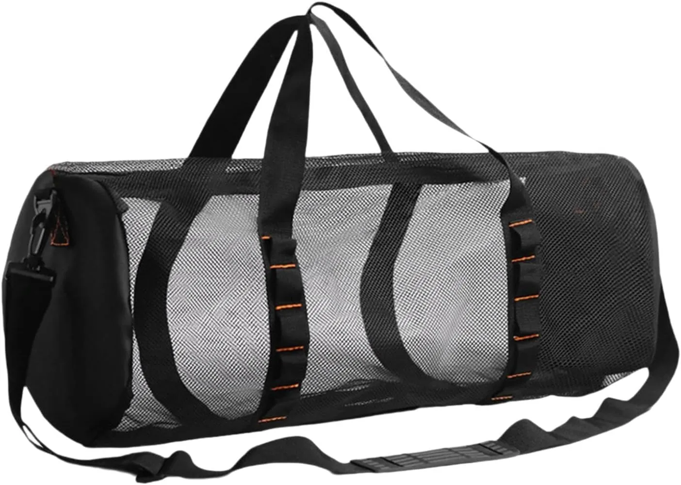 Mesh Duffle Bag, Travel Bag, Breathable Tote, Duffle Bag for Water Sports, Beach Activities, Swimming, Snorkeling, Black